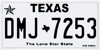 TX license plate DMJ7253