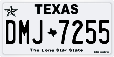 TX license plate DMJ7255