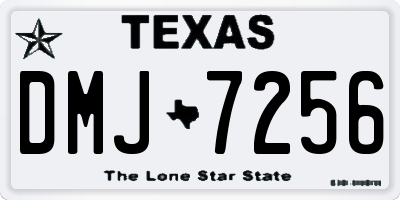 TX license plate DMJ7256