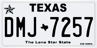 TX license plate DMJ7257