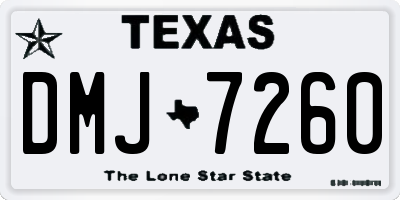 TX license plate DMJ7260