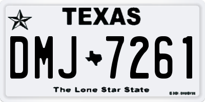 TX license plate DMJ7261