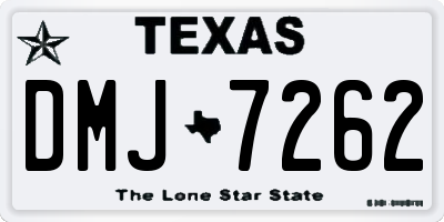 TX license plate DMJ7262