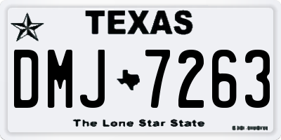 TX license plate DMJ7263