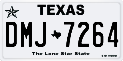 TX license plate DMJ7264