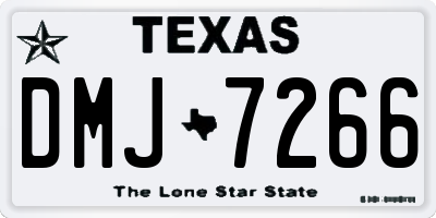 TX license plate DMJ7266