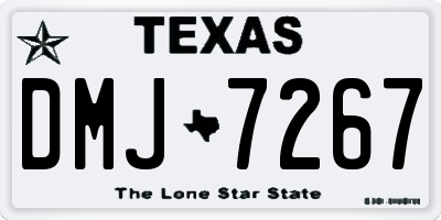 TX license plate DMJ7267