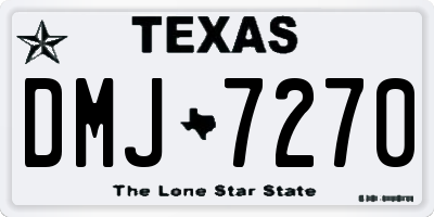 TX license plate DMJ7270