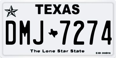 TX license plate DMJ7274