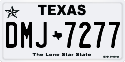 TX license plate DMJ7277