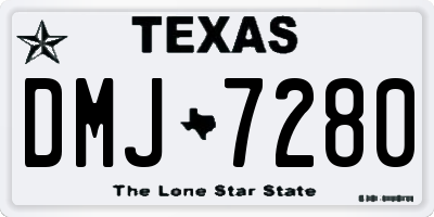 TX license plate DMJ7280