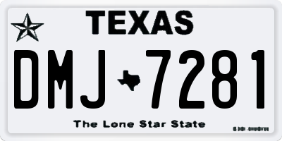 TX license plate DMJ7281