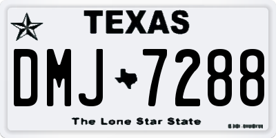 TX license plate DMJ7288