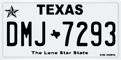 TX license plate DMJ7293