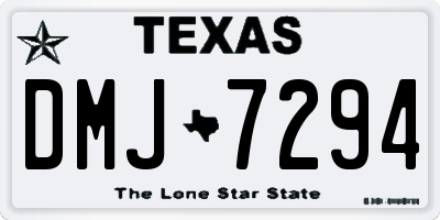 TX license plate DMJ7294