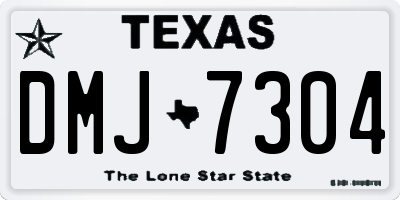 TX license plate DMJ7304