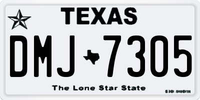 TX license plate DMJ7305