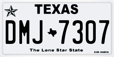 TX license plate DMJ7307