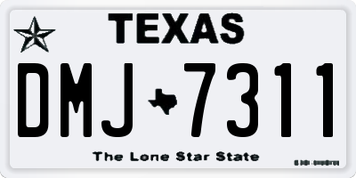 TX license plate DMJ7311