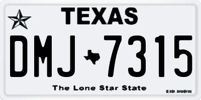 TX license plate DMJ7315