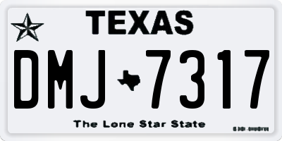 TX license plate DMJ7317
