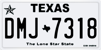 TX license plate DMJ7318