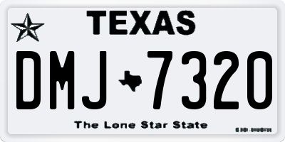 TX license plate DMJ7320
