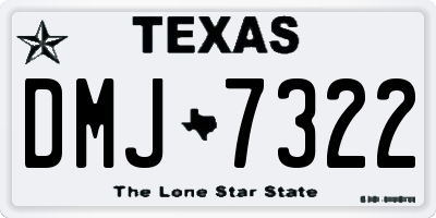 TX license plate DMJ7322