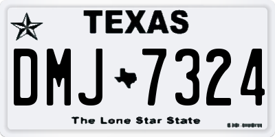 TX license plate DMJ7324