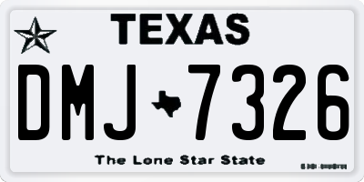 TX license plate DMJ7326