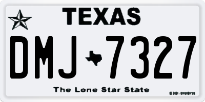 TX license plate DMJ7327