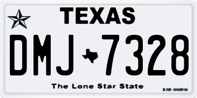 TX license plate DMJ7328