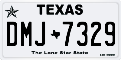 TX license plate DMJ7329
