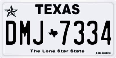 TX license plate DMJ7334