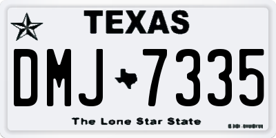 TX license plate DMJ7335