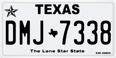 TX license plate DMJ7338