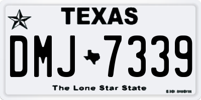 TX license plate DMJ7339