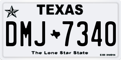 TX license plate DMJ7340