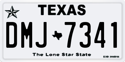 TX license plate DMJ7341