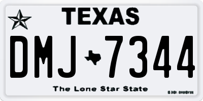 TX license plate DMJ7344