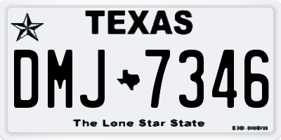 TX license plate DMJ7346