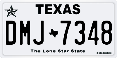 TX license plate DMJ7348