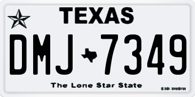 TX license plate DMJ7349