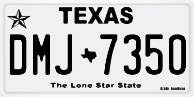 TX license plate DMJ7350