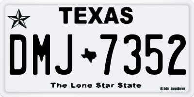 TX license plate DMJ7352