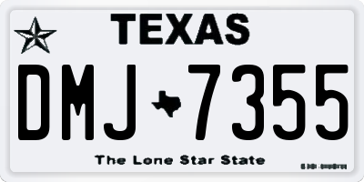 TX license plate DMJ7355