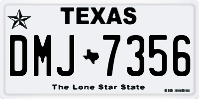 TX license plate DMJ7356