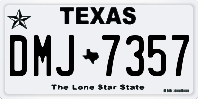 TX license plate DMJ7357