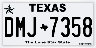 TX license plate DMJ7358