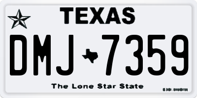 TX license plate DMJ7359